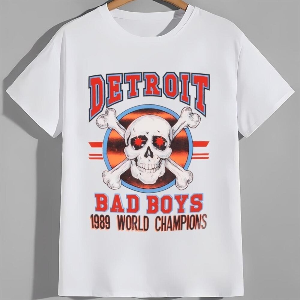 Retro NBA Detroit Pistons World Champions Basketball Fan Tee T-Shirt  73